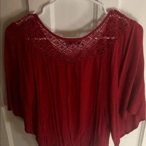 TEMPTED. Short sleeved blouse. Preowned.